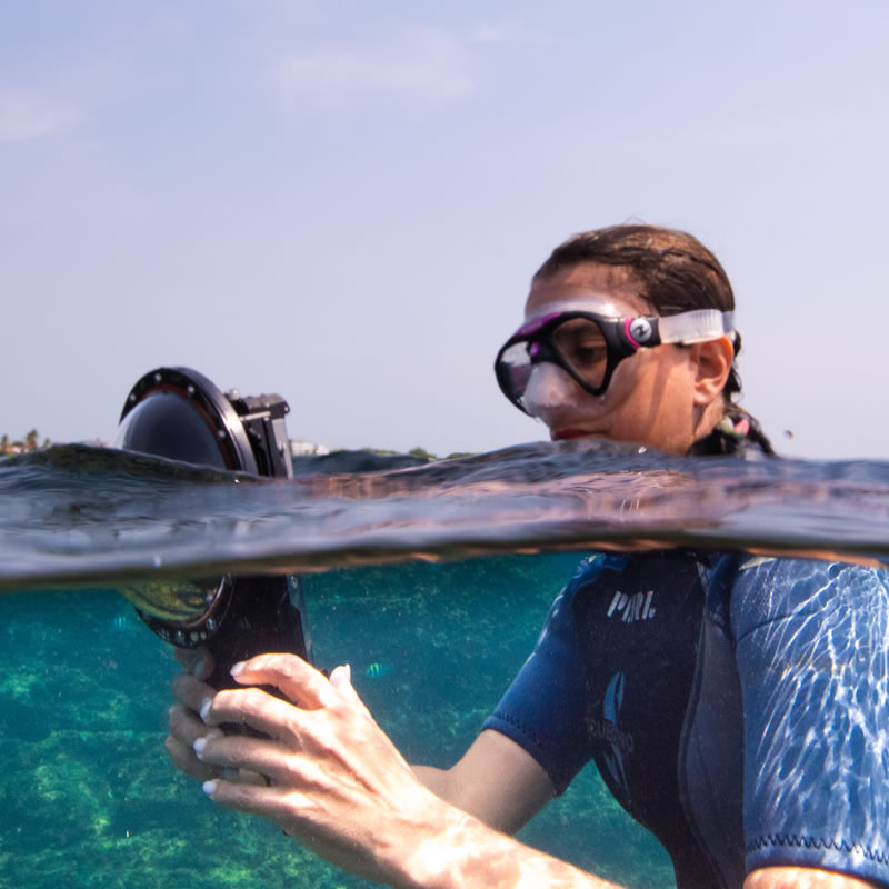 Lente tipo domo DIVEVOLK para carcasa submarina SeaTouch 4 Max - Imagen 4