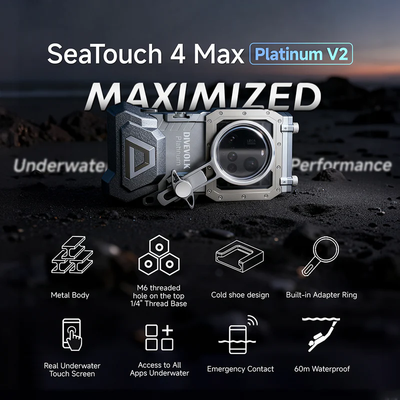 CARCASA DIVEVOLK SEATOUCH 4 MAX – PLATINUM V2 - Imagen 3